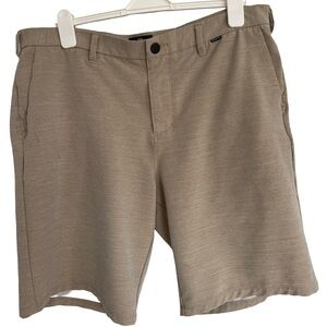Hurley Men's Light Brown Flat Front Shorts
